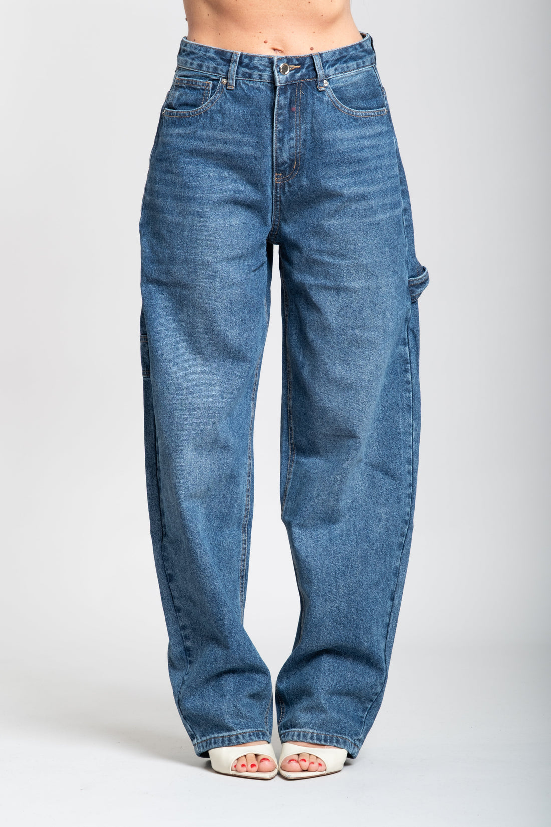 Jeans ballon vita alta