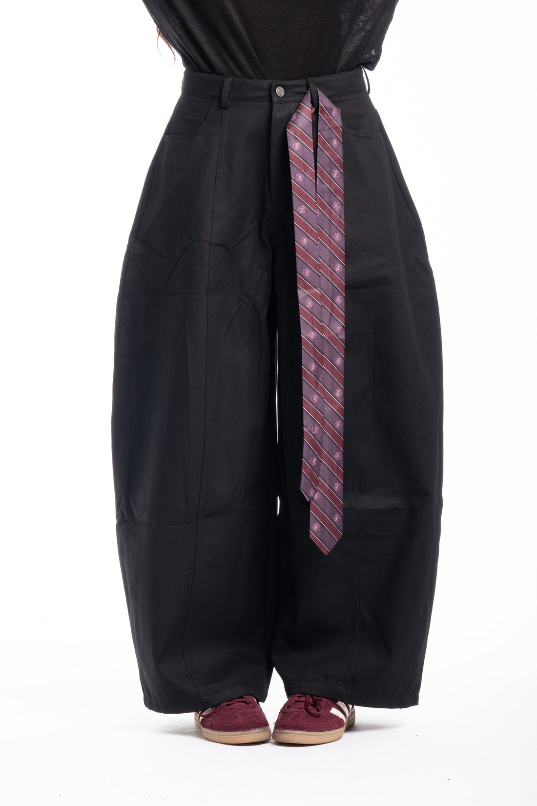 Pantalone cravatta nero